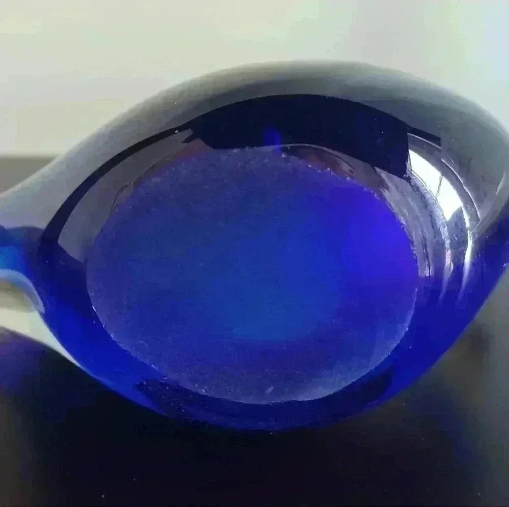 Vintage Ganz Cobalt  Blue Hand Blown Glass Bird Decoration Paperweight - Picture 6 of 9